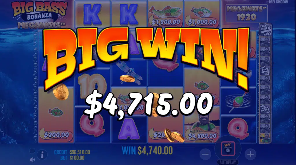 Big Bass Bonanza Megaways Win $4,715 in a Single Free Spin